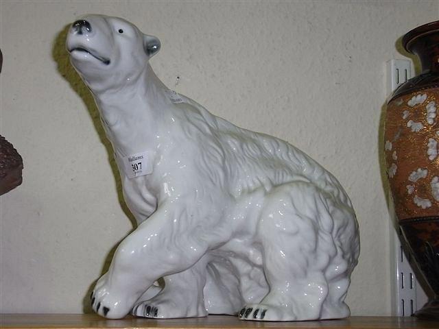 Appraisal: A ROYAL DUX MODEL of a polar bear model number