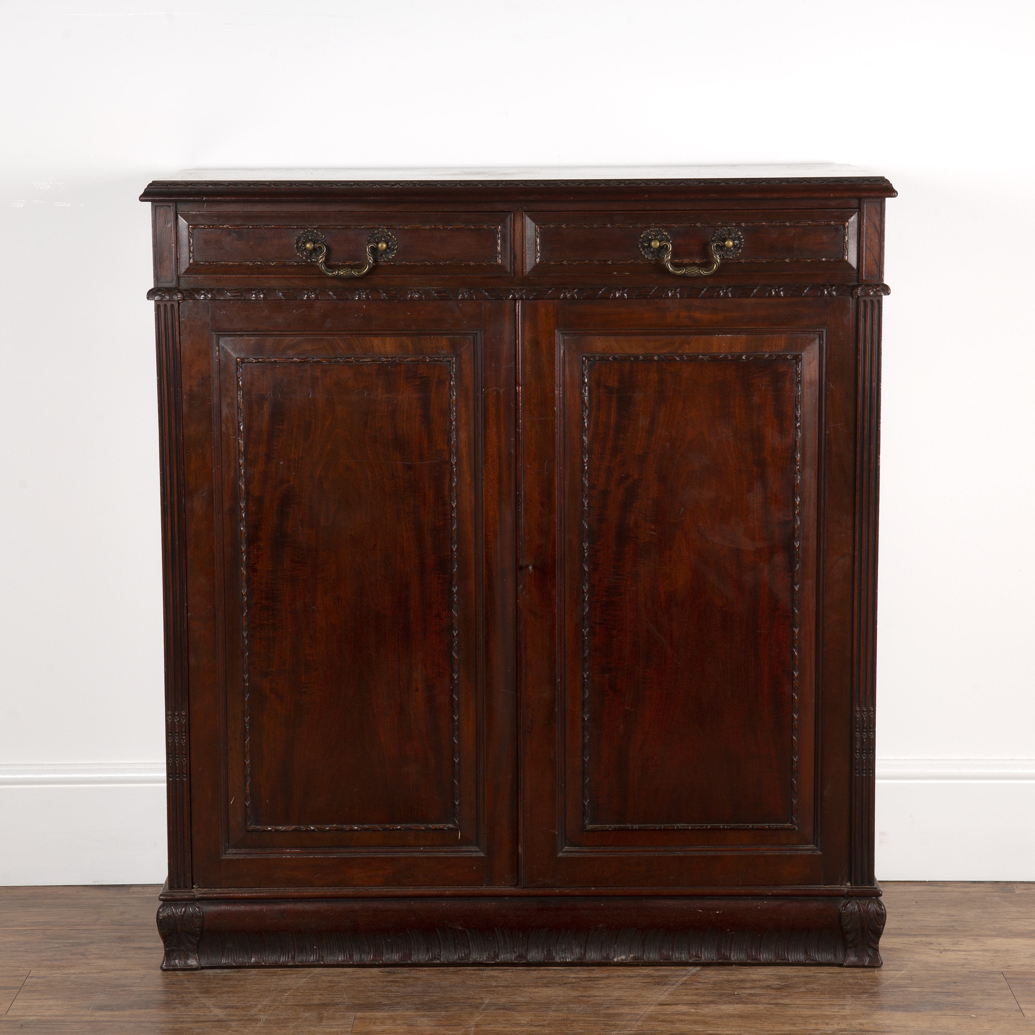 Appraisal: Howard Sons mahogany side cupboardcirca in the Georgian style with