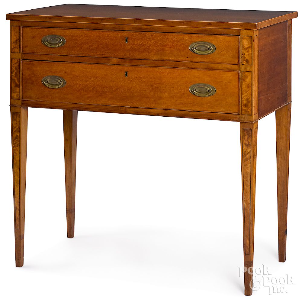 Appraisal: New England Federal cherry serving table Exclusive on Bidsquare New