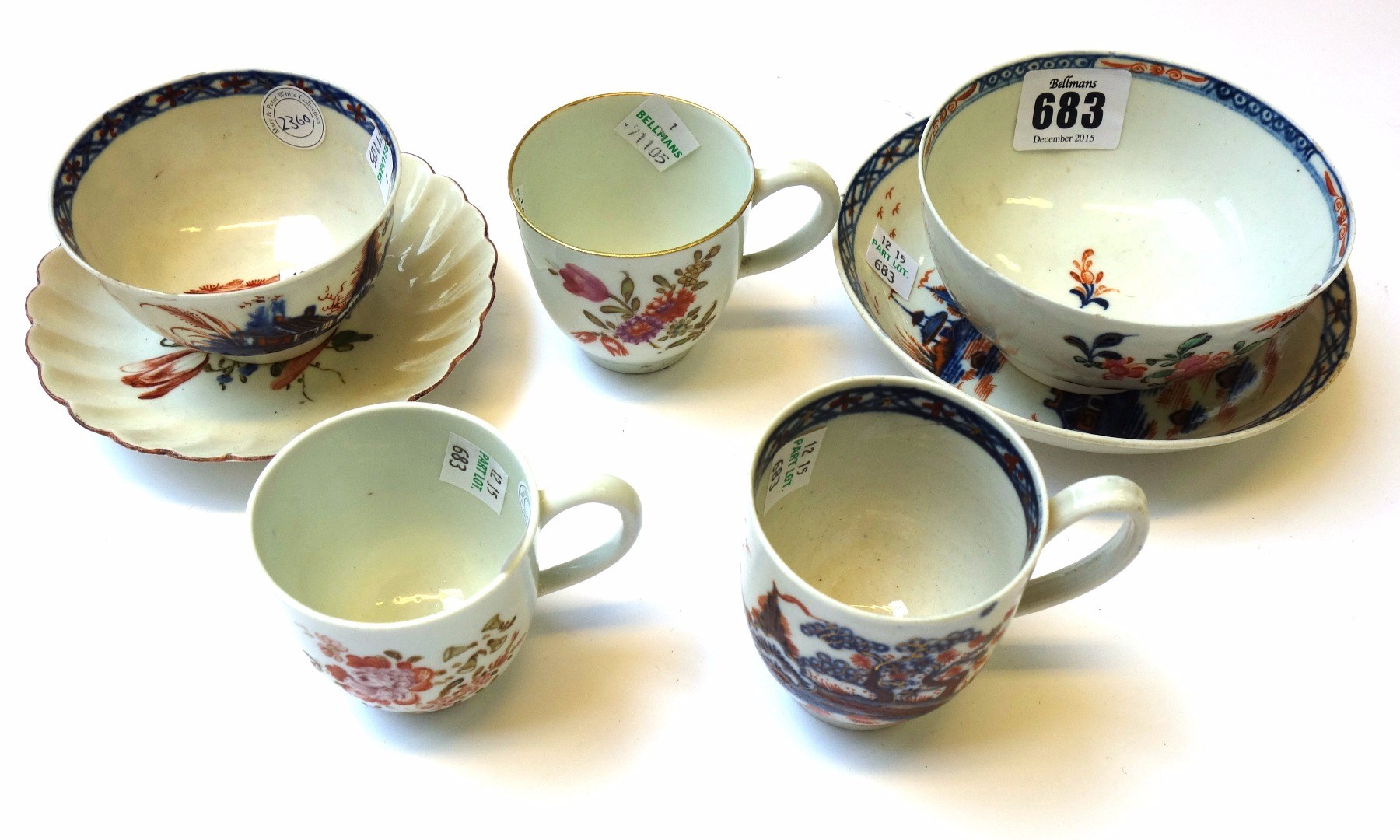 Appraisal: A group of English porcelain late th century comprising a