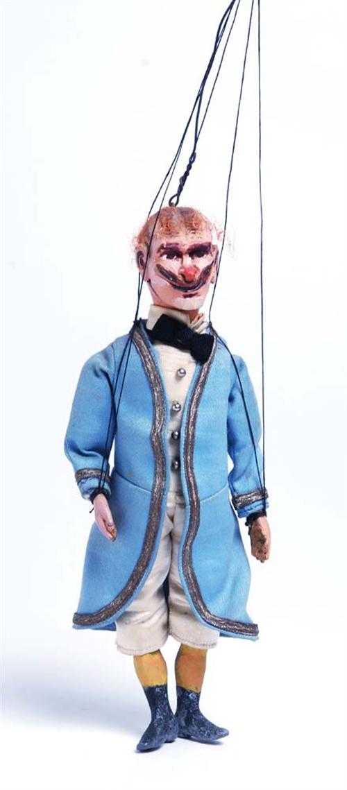 Appraisal: MARIONETTE Schweiz St Gallen um Gipsmasse bemalt Figur des B