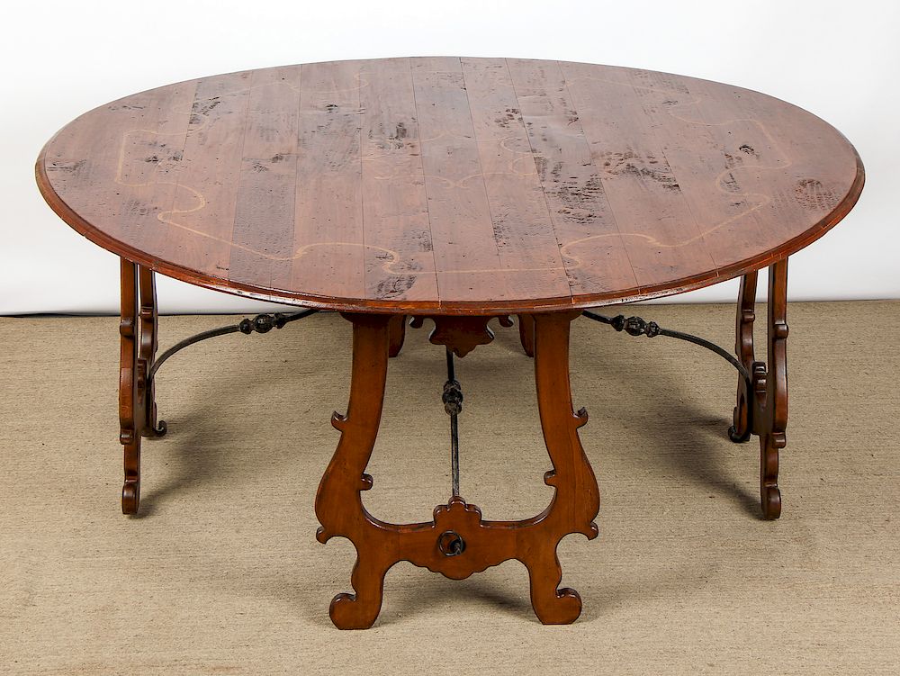 Appraisal: Modern Walnut Gate Leg Table Modern Walnut Gate Leg Table