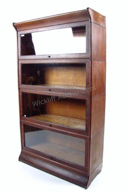 Appraisal: An antique barrister bookcase by New England Furniture company -section