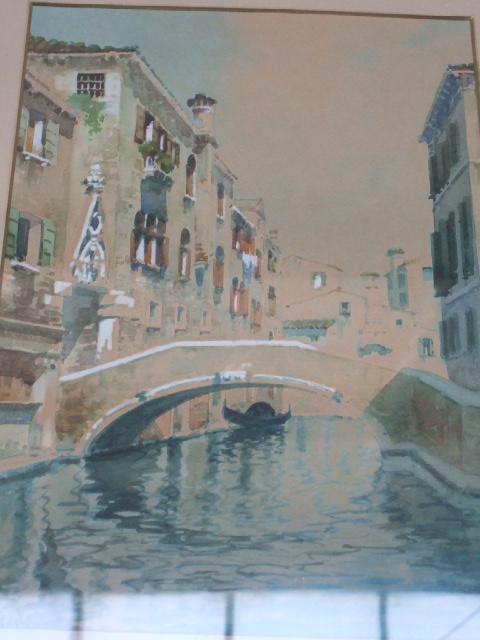 Appraisal: A Presti early th century A Venetian backwater watercolour signed