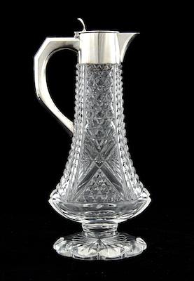 Appraisal: An Austrian Crystal Claret ca th th Century Of tapered