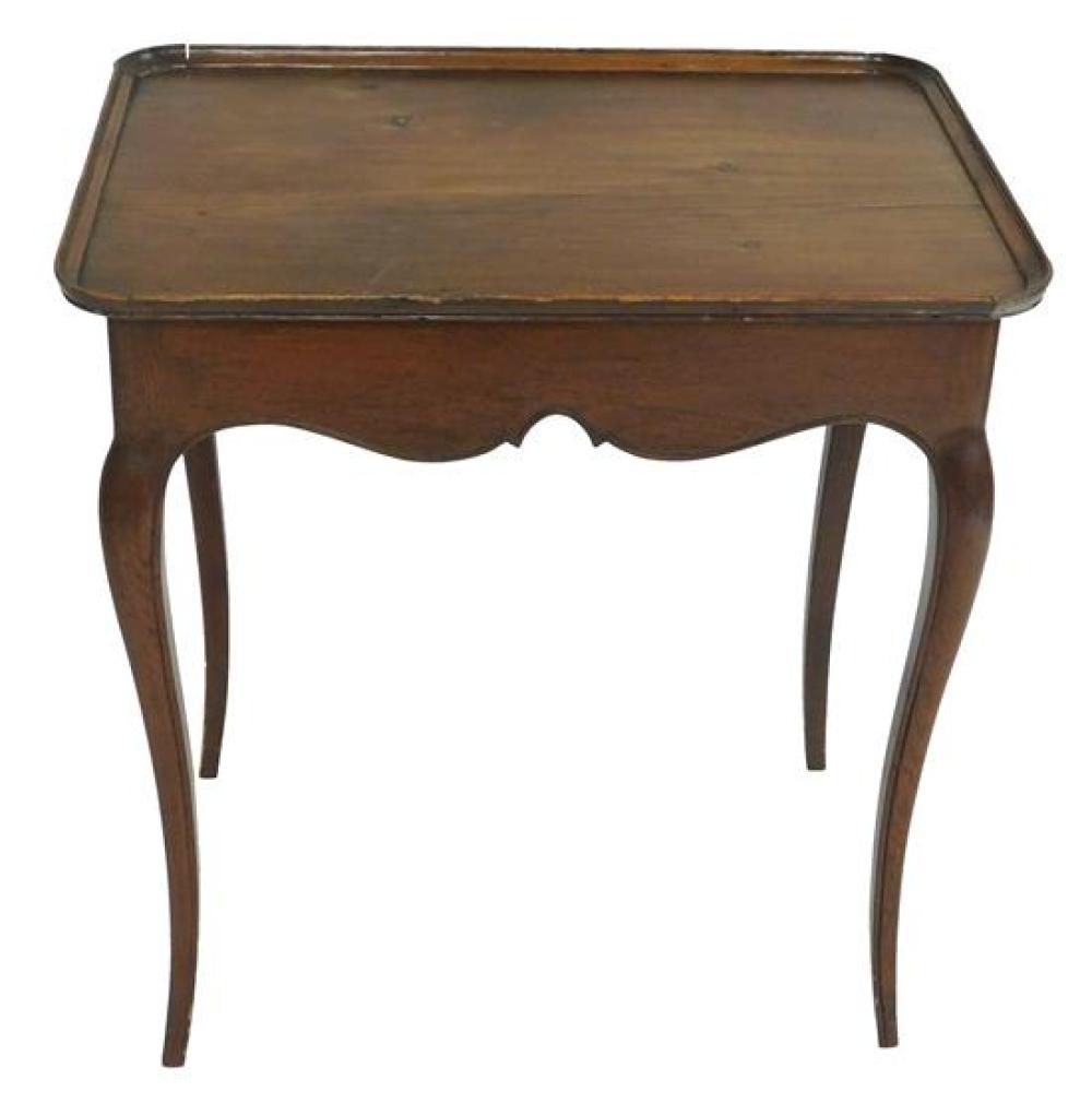 Appraisal: French side table with rectangular dish edge top skirt with