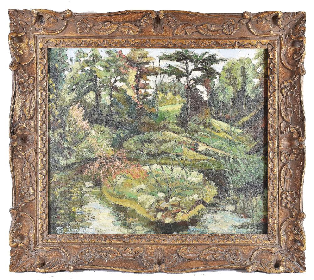 Appraisal: JEAN RICHARD EUROPEAN TH CENTURY Botanical Garden Bois de Boulogne