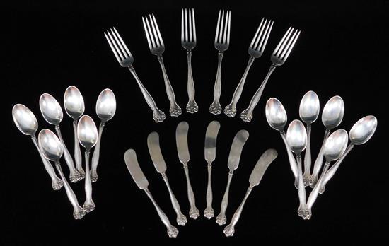 Appraisal: SILVER Alvin Raleigh sterling flatware c twenty-four pieces twelve teaspoons