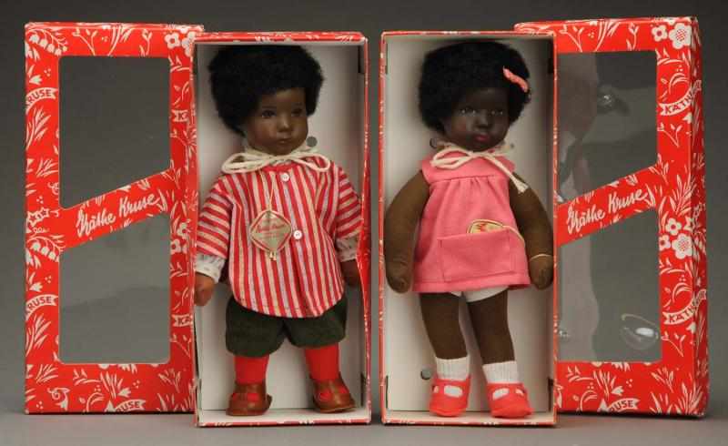 Appraisal: Lot of Kathe Kruse Dolls Unusual Black H Daumlinchen boy