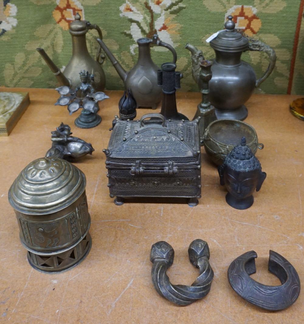 Appraisal: Group of Fourteen Indian Asian and other Brass and Metalware