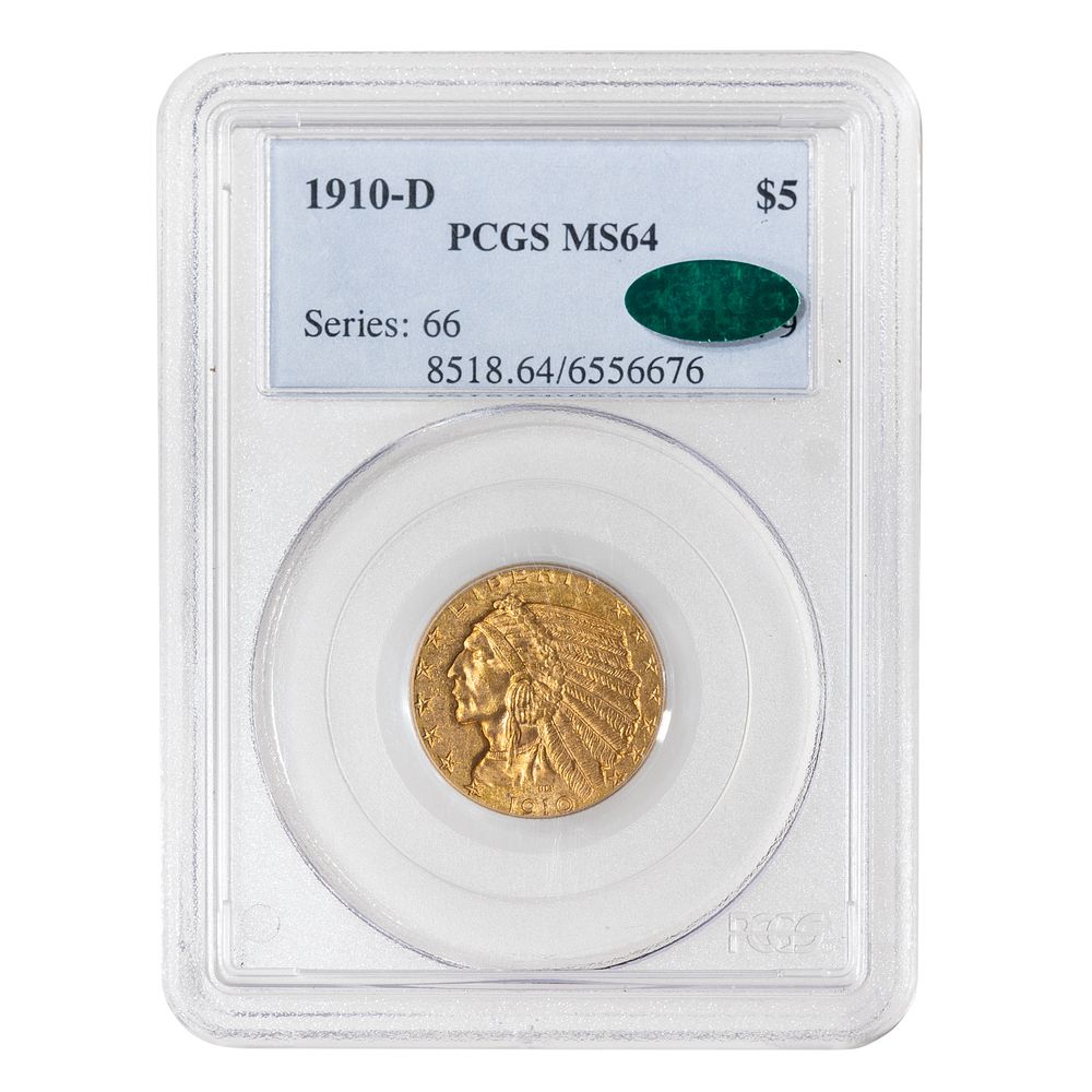 Appraisal: -D Indian Gold PCGS MS CAC -D Indian Gold PCGS