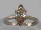 Appraisal: An carat white gold diamond solitaire ring the marquise shape