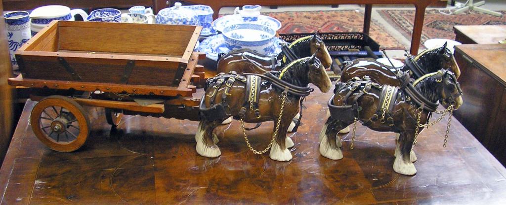 Appraisal: A collection of Beswick Shire horses complete with tack and