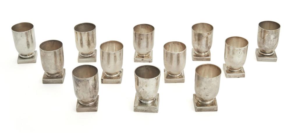 Appraisal: Twelve William Spratling silver cordial glasses - First Design Period