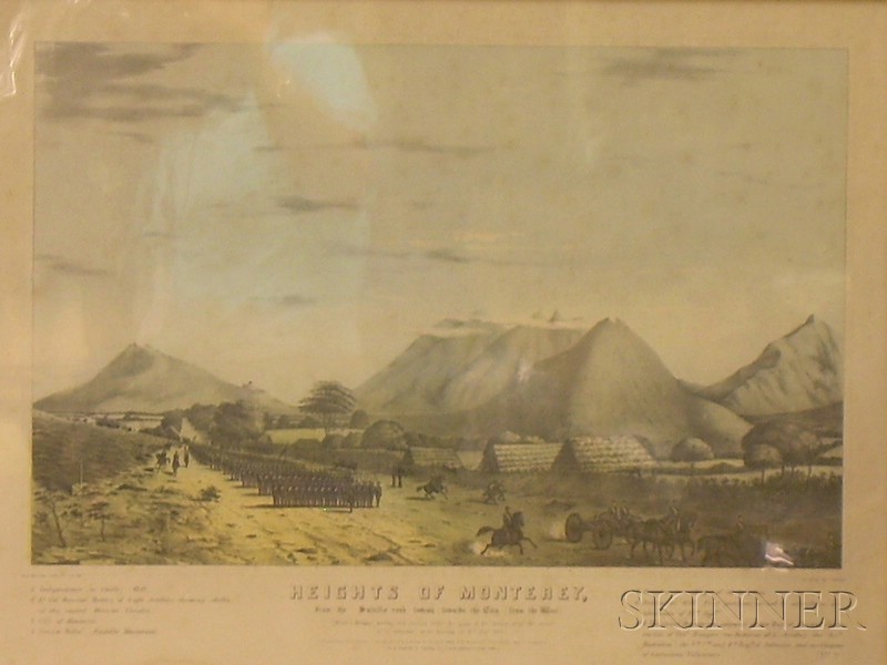 Appraisal: Framed Lithograph Depicting the Heights of Monterey printed by Swinton