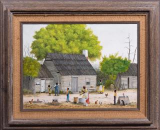 Appraisal: Jack R Meyers - Louisiana Washday at the Sharecropper's Cabin