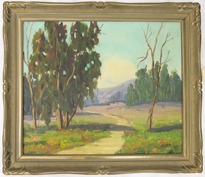 Appraisal: VIEIRA OIL ON CANVAS American th century California landscape Image