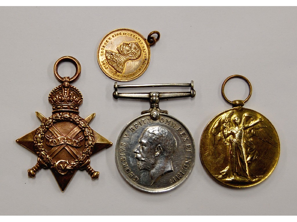 Appraisal: A WWI medal trio - Star British War medals Victory