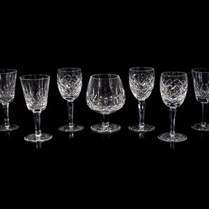 Appraisal: A Group of Waterford Glass Stemware th Century each bearing