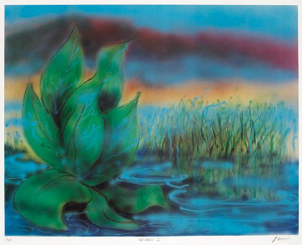 Appraisal: A Jerry Garcia signed artist's proof print titled Wetlands II