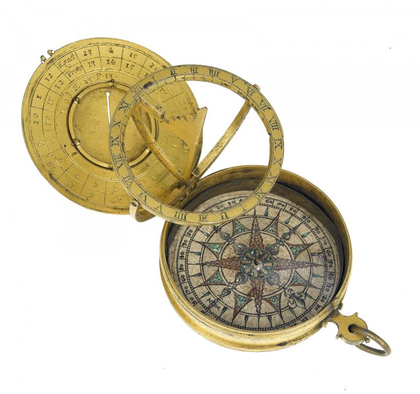 Appraisal: A FINE AND RARE JAMES I GILT BRASS ASTRONOMICAL COMPENDIUM