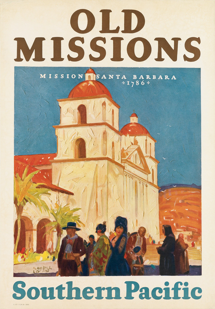 Appraisal: MAURICE LOGAN - OLD MISSIONS SOUTHERN PACIFIC Circa x inches