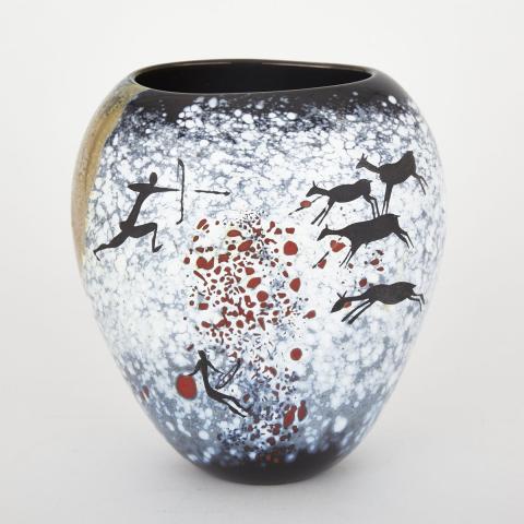 Appraisal: Martha Henry CAVE PAINTING SERIES - THE KILL blown glass