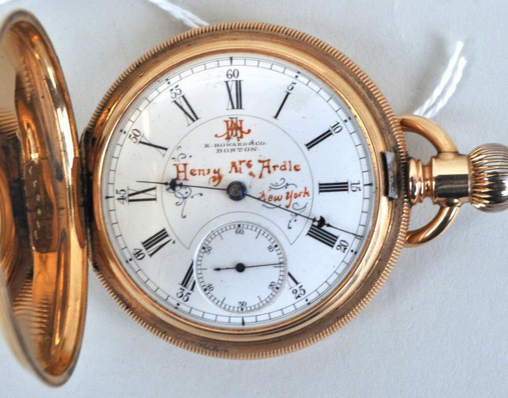 Appraisal: E Howard K Gold Hunter Case Pocket Watch diameter marked