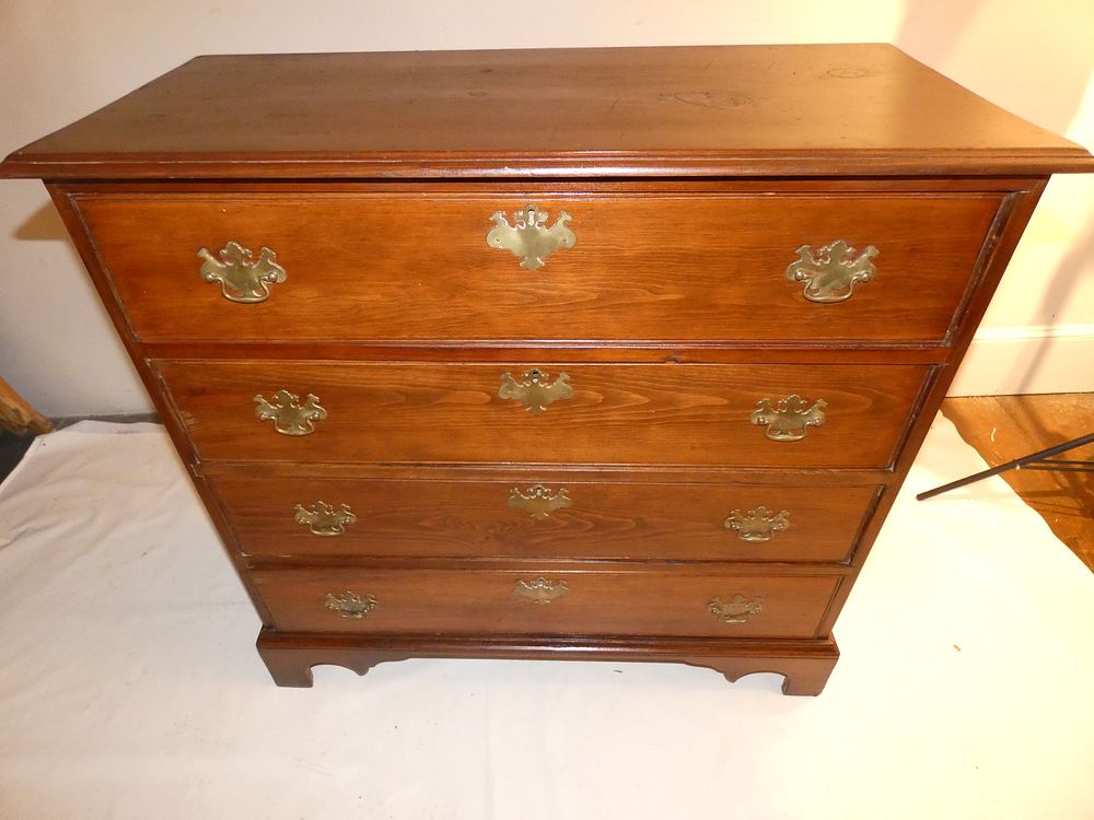 Appraisal: CA PINE CHIPPENDALE CHEST Period American Chippendale pine drawer tall