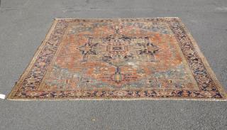 Appraisal: Heriz Carpet Heriz carpet ' long ' wide