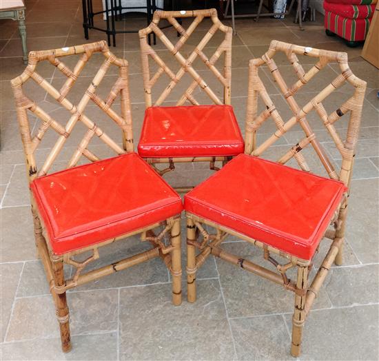 Appraisal: Sale Lot A Pair of Bamboo Side Chairs th century