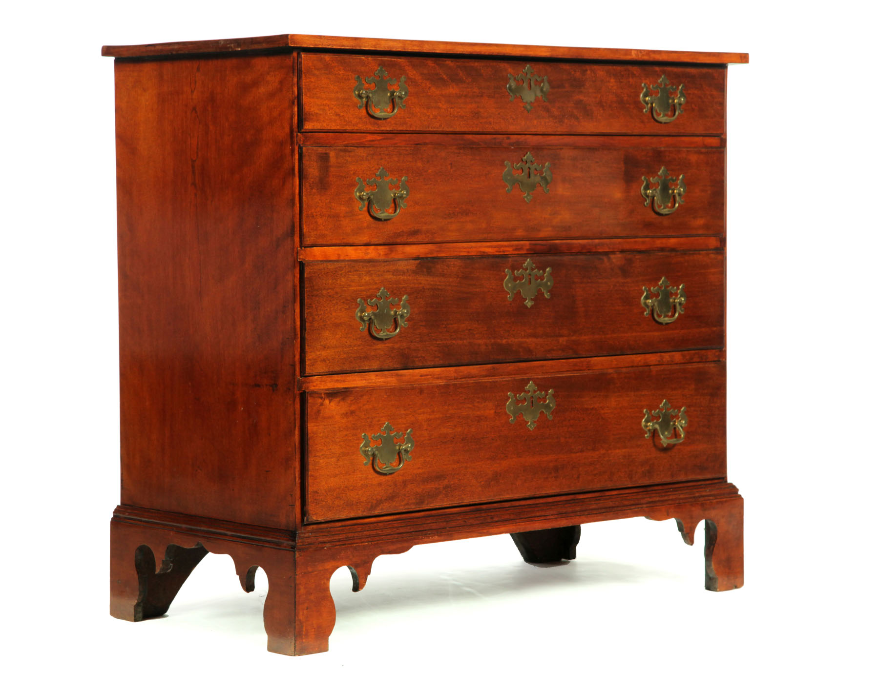 Appraisal: CHIPPENDALE CHEST OF DRAWERS American late th century cherry with