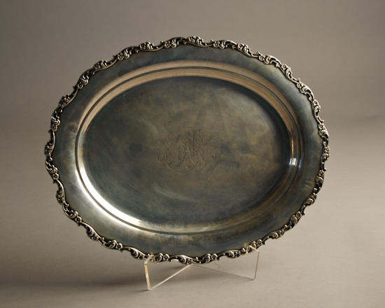 Appraisal: A Dominick Haff Sterling Platter sold by Bailey Banks Biddle