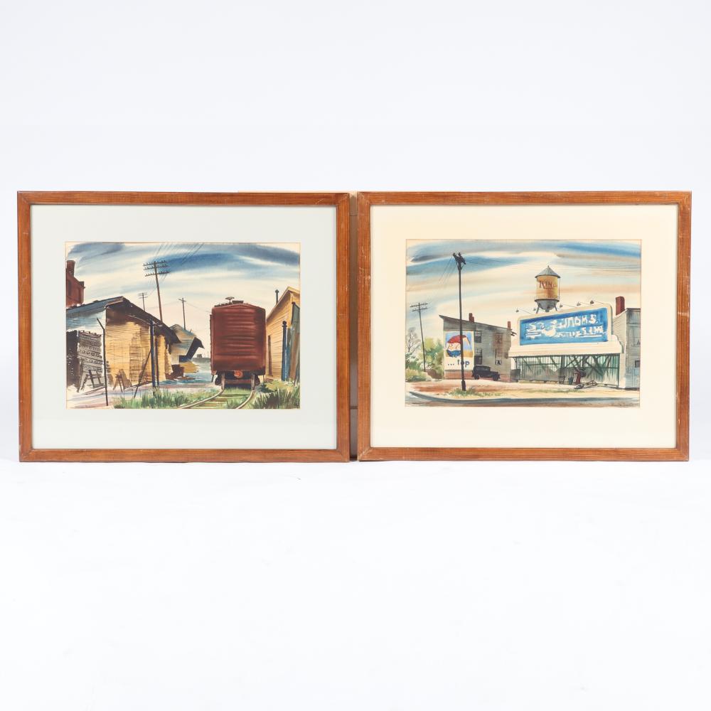 Appraisal: WILLIAM J BURDEN JR AMERICAN B TWO MIDWESTERN INDUSTRIAL LANDSCAPE