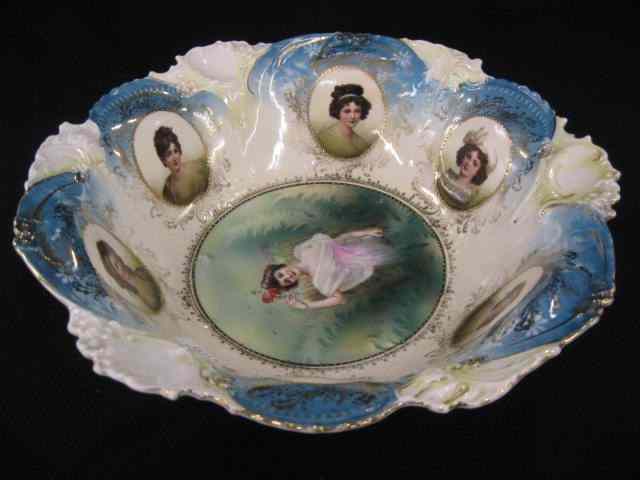 Appraisal: Rare R S Prussia Porcelain Portrait Bowl center has young