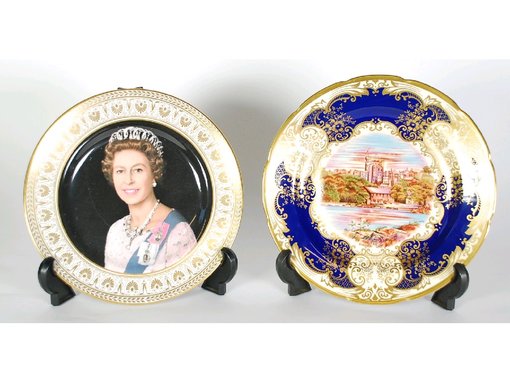 Appraisal: CROWN STAFFORDSHIRE ROYAL COMMEMORATIVE LIMITED EDITION CHINA PLATE printed with