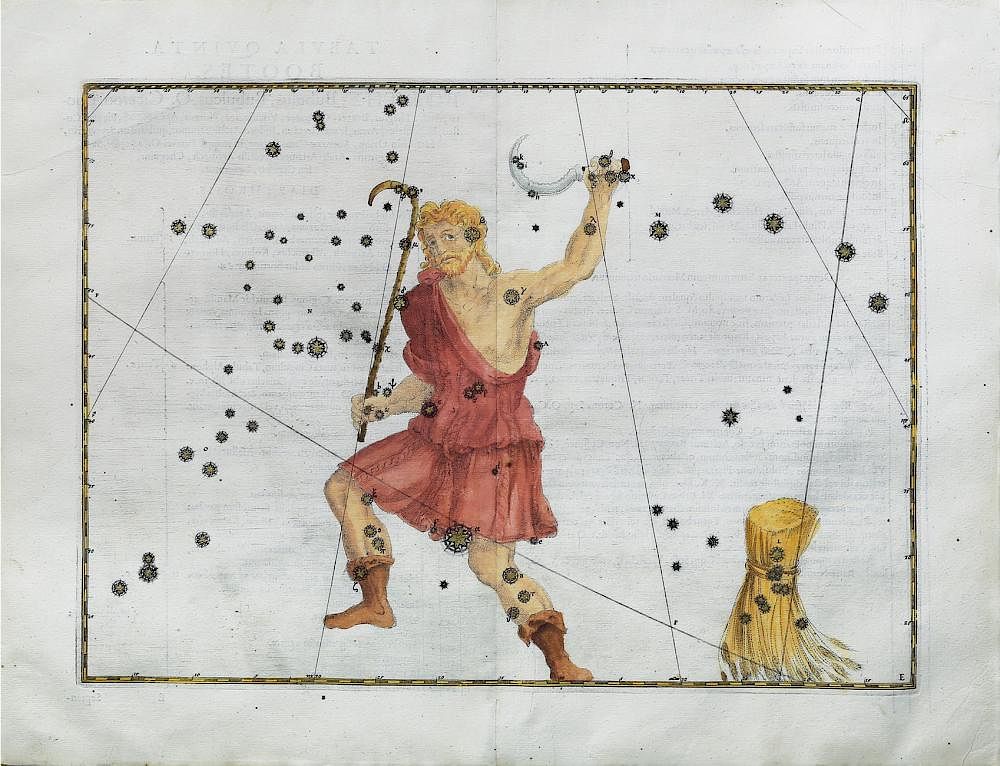 Appraisal: th-century allegorical depictions of Constellations Bootes Johannes Bayer from Uranometria