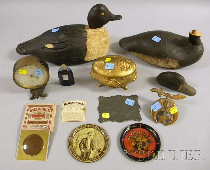 Appraisal: Group of Miscellaneous Decorative and Collectible Items two carved and