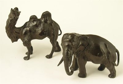 Appraisal: An oriental spelter model of an elephant in cm h