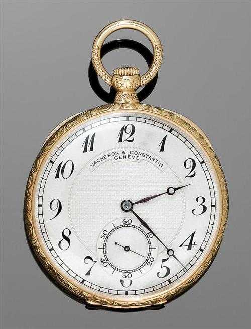 Appraisal: POCKET WATCH VACHERON CONSTANTIN ca Yellow gold Flat gold case