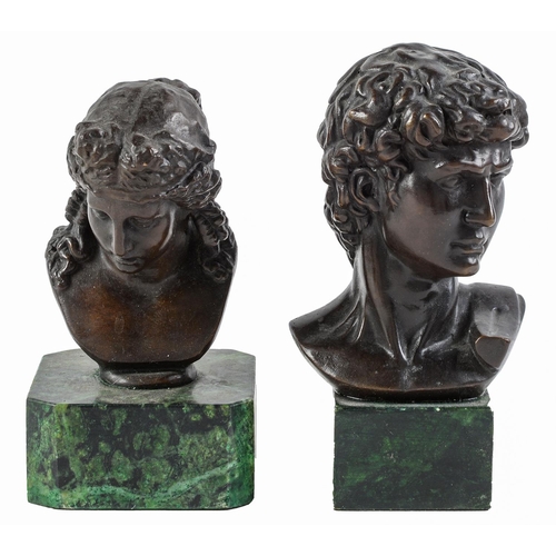 Appraisal: A bronze sculpture of the head of Antonius and another