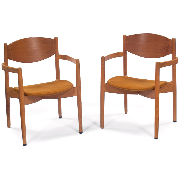 Appraisal: Jens Risom General Purpose chairs pair by Jens Risom Design