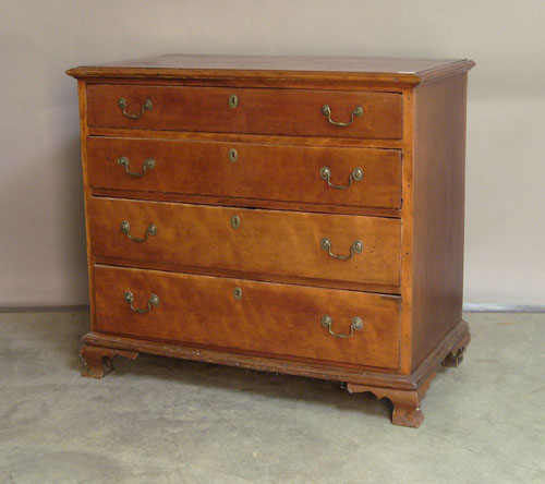 Appraisal: Chippendale walnut chest of drawers th c h w