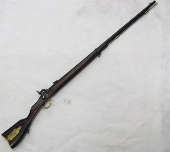 Appraisal: CUSTOM MADE BLACK POWDER PERCUSSION MUZZLELOADER caliber round barrel overall