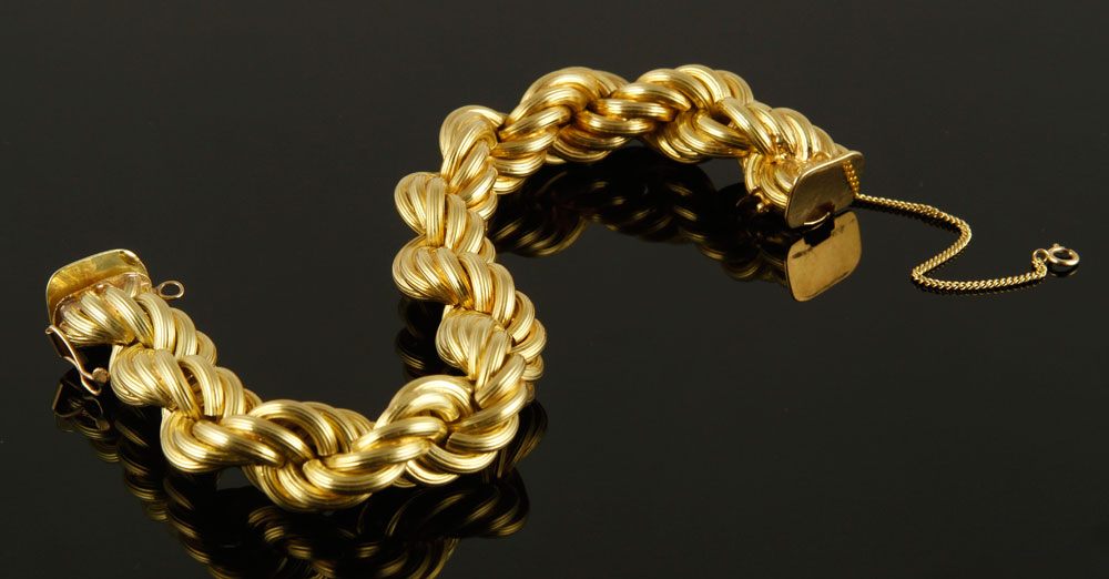 Appraisal: A - K Twist Bracelet k gold rope twist bracelet