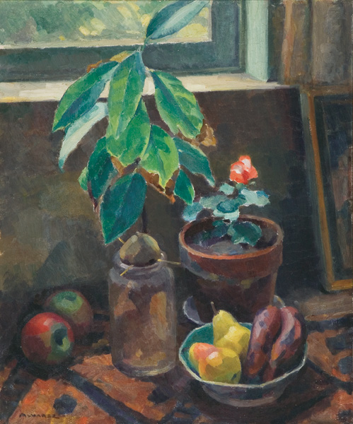 Appraisal: ALVAREZ MABEL American - ''My Avocado Tree'' oil on canvas