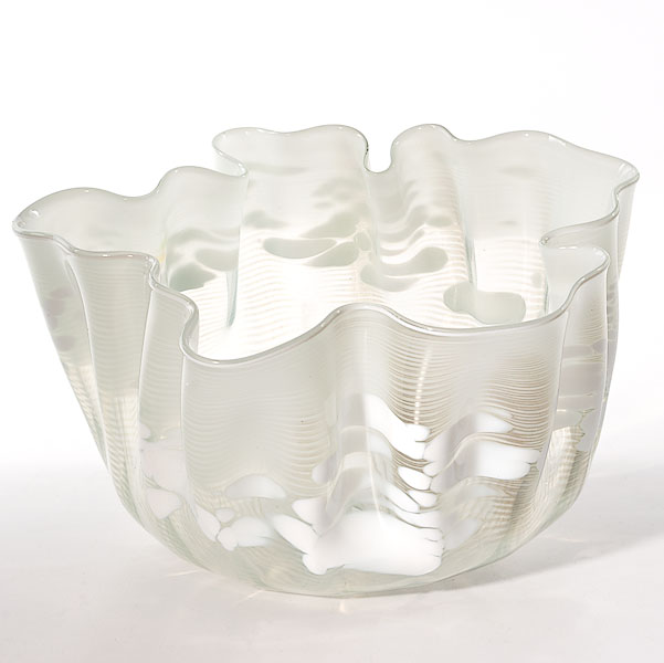 Appraisal: Dale Chihuly American b A blown Macchia basket having a