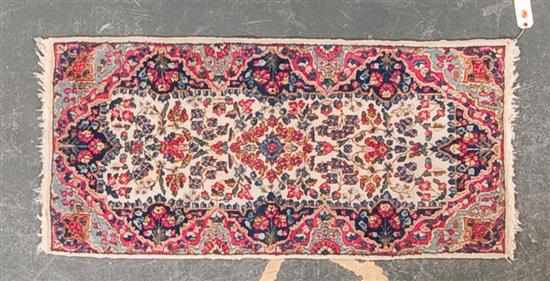 Appraisal: Semi-antique Kerman rug Persia circa x Estimate - Good condition