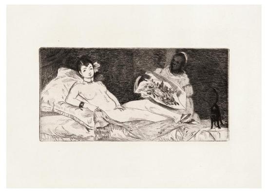 Appraisal: Edouard Manet - olympia g h etching sixth state of