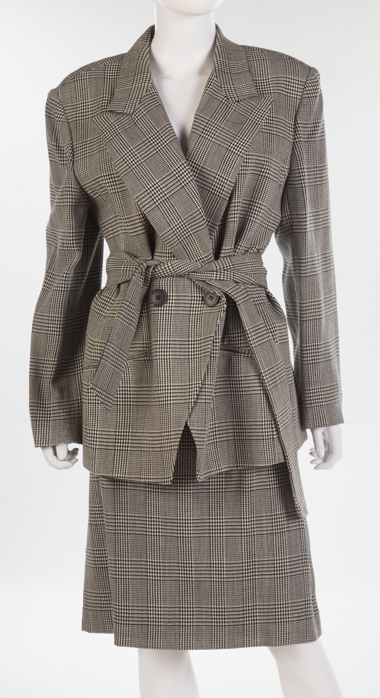 Appraisal: CHRISTIAN DIOR GLEN PLAID WOOL SUIT size